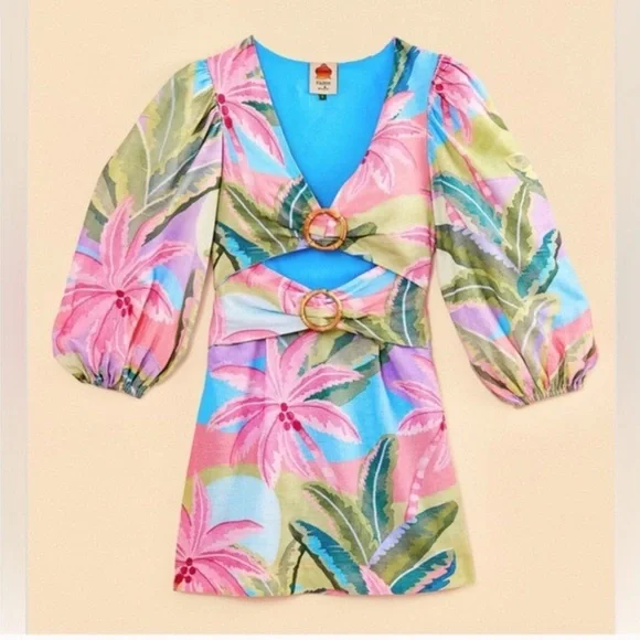 Farm Rio Beach Vibe Mini Dress M - Picture 3 of 9